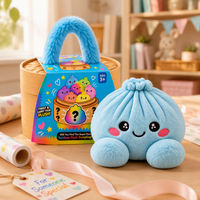 Peluche anti-stress en forme de boulette, panier vapeur, cadeau, figurine à collectionner, poupée souple et moelleuse pour enfants
