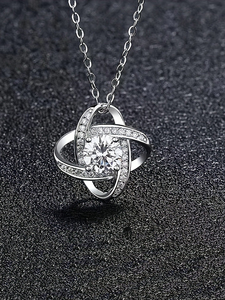 <span class=keywords><strong>Gioiello</strong></span> pregiato S925 collana pendente in <span class=keywords><strong>argento</strong></span> Sterling da donna Moissanite gioielli con diamanti - Product Image 6