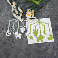 AAGU New Metal Cutting Dies mold Scrapbooking Craft Cutting Die Moon Animal Wind Chime Metal Craft Dies for Invitation Card