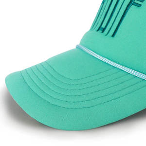 Gorra Trucker Transpirable de Moda, Color Verde Menta, Parte Delantera de Espuma, Parte Trasera de Malla, Bordado 3D, Ajustable, Unisex, para Ciclismo - Product Image 2