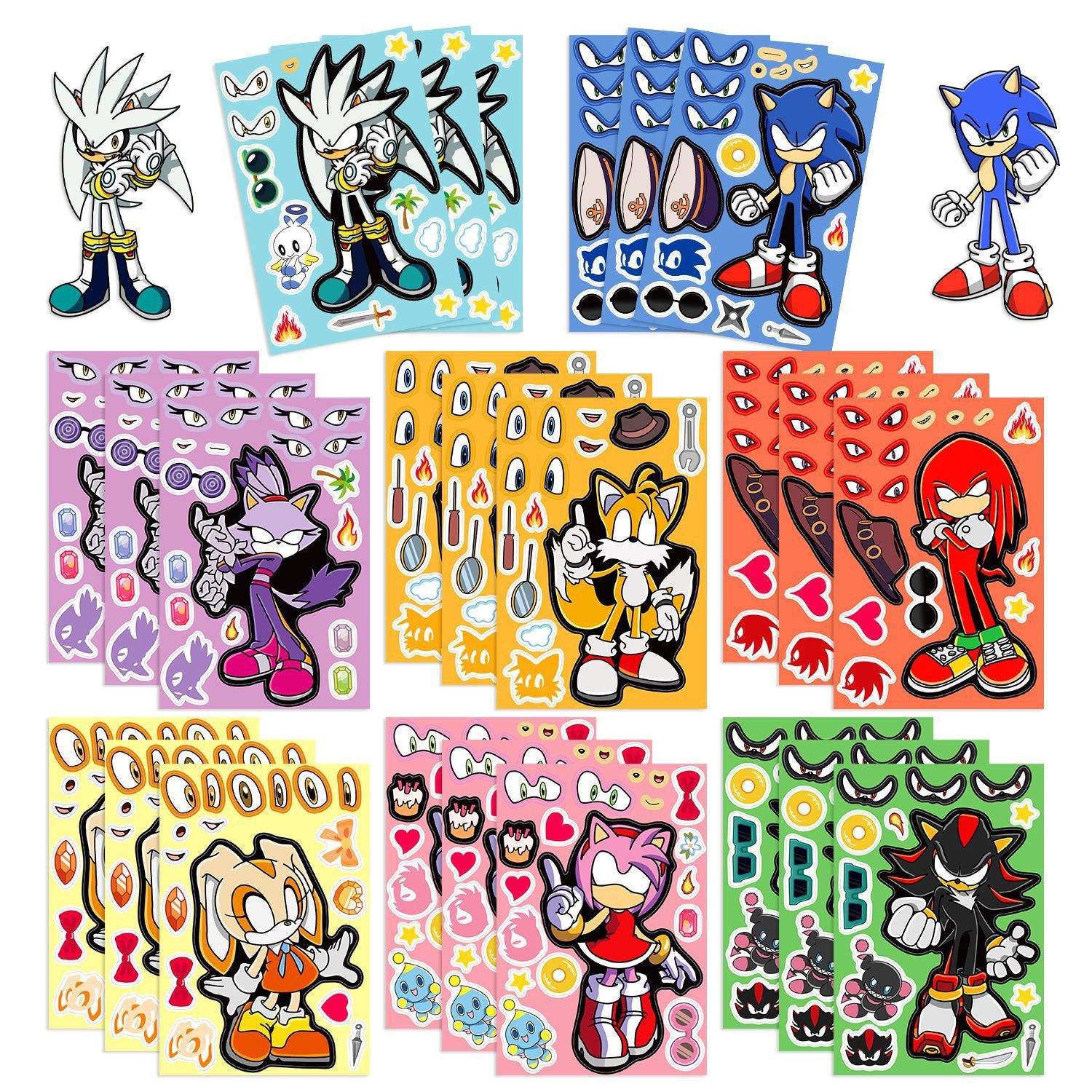 Colorful-8 sheet sticker (different design)