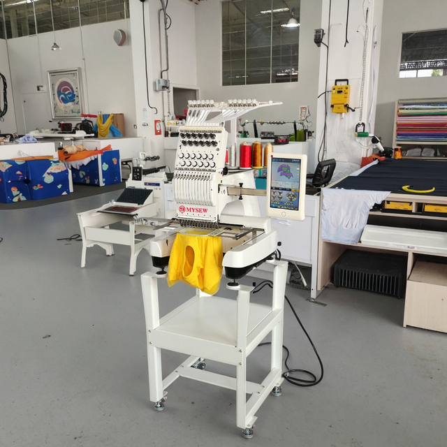 MYSEW MFS1200 12/15 Needles Automatic Industrial Computerized Single Head Computerized Embroidery Machine Price Made in China