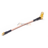 Câble MMCX à angle droit vers SMA/TNC/RP-SMA/BNC mâle/femelle RG316