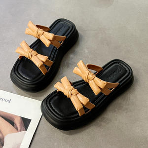 Logo personnalisé Chaussons d'été à la mode Diapositives <span class=keywords><strong>pour</strong></span> les dames Vente en gros <span class=keywords><strong>pas</strong></span> <span class=keywords><strong>cher</strong></span> Éponge Chaussons <span class=keywords><strong>pour</strong></span> femmes Sandales - Product Image 4