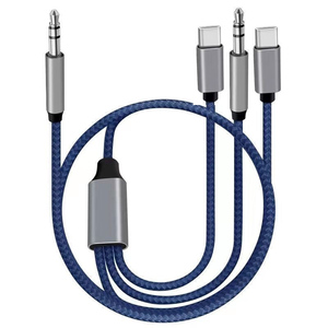 Bán Buôn Tùy Chỉnh 3in1 2in1 3.5Mm Nam Để 3.5Mm/USB A/USB Loại C/8Pin Nam AUX Cáp Âm Thanh Cho <span class=keywords><strong>Apple</strong></span> Android Âm Thanh Xe Hơi Tai Nghe - Product Image 1