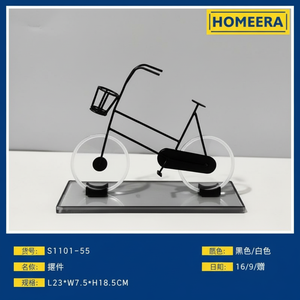 Ornamento per la casa moderna L27 W75 H195CM cristallo e metallo decorazione per biciclette pezzo contemporaneo Suncatcher - Product Image 1