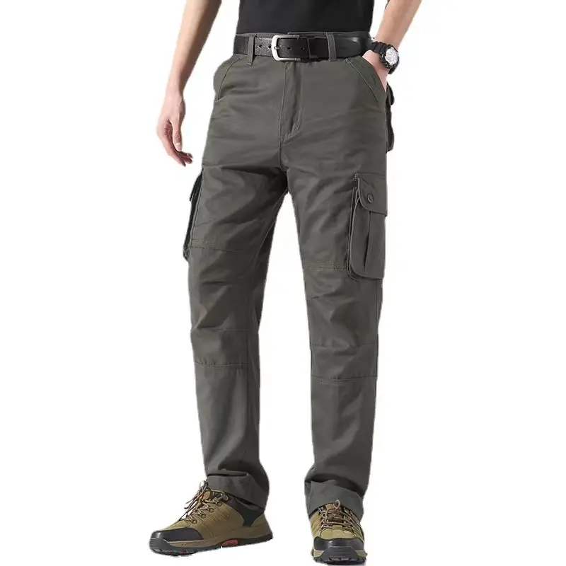 Benutzer definierte Herren lässig Frühling Herbst gerade Overalls Outdoor hochwertige Cargo hose mit dimensionalen Taschen