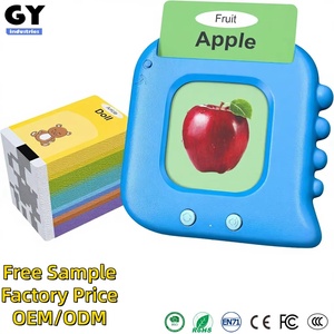 GY Rechargeable Talking Plastic Flash Cards Kids Toddler 112 Cards Montessori Autism Sensory Speech <strong>Therapy</strong> Educational Gifts - Product Image 1