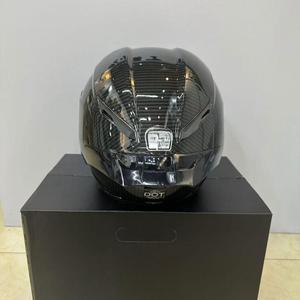 Nouveau casque intégral de moto noir brillant avec grande aile arrière - Coque de sécurité pour homme/<span class=keywords><strong>femme</strong></span> - Visière anti-buée - Résistant aux chocs - Tout usage - Product Image 3