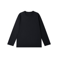 Hommes 230gsm 100% coton T-shirt manches longues oversized boxy fit blank tee col rond streetwear OEM ODM