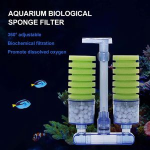 Pompe à <span class=keywords><strong>air</strong></span> verte en <span class=keywords><strong>mousse</strong></span> <span class=keywords><strong>double</strong></span> aquarium Xinyou, tête d'alimentation, entrée d'hydro, éponge de pré-filtration XY-2900 - Product Image 6