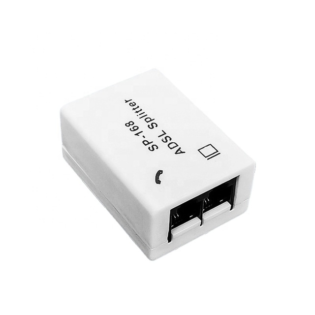 Factory Wholesale ADSL Splitter RJ11 Telephone Line Filter DSL Modem Broadband Internet Separator with Connector