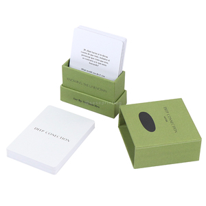 Set di carte da gioco di alta qualità con carta di connessione profonda personalizzata con stampa di schede di conversazione con inserti per gioco e stampa rigida