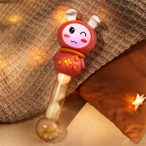 Sonajero para Bebés <span class=keywords><strong>Tumama</strong></span>, Juguete de Conejito de Plástico, Campana de Mano Educativa Temprana, Sonajero Musical para Muñeca de Bebé con Luz Suave - Product Image 1