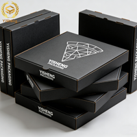 Großhandel Kundenspezifisch Bedruckte Schwarze 10-Zoll Wellpappe-Pizzakartons mit UV-Beschichtung und Prägung