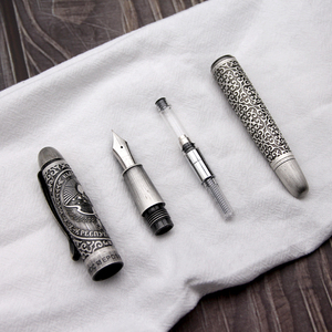 Pluma Estilográfica de Lujo de Plata Antigua de Alta Calidad con Logotipo OEM y Diseño Personalizado FP - Product Image 2