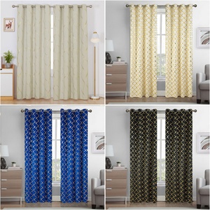 Pannelli per <span class=keywords><strong>tende</strong></span> oscuranti <span class=keywords><strong>Beige</strong></span> per camera da letto lamina d'<span class=keywords><strong>oro</strong></span> marocchino stampa metallica drappeggi ad alta efficienza energetica per l'arredamento del soggiorno - Product Image 6
