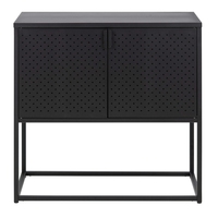 Kabinet setengah hitam logam meja dapur luar ruangan bufet kustom & Bufet