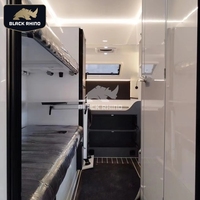 Caravane avec lits superposés et salle de bain intégrée, caravane 4x4 de 19 pieds extensible, caravanes pour le camping, caravane hybride à toit rigide, bureau