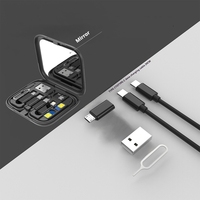 Câble de données USB multifonctionnel 60W 3A, charge rapide, kit de câble de charge USB C 6 en 1 avec adaptateur de voyage pour téléphone miroir