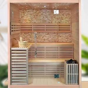 Sauna Personalizada de Madera de Hemlock con Calentador de Piedra Volcánica de 4000W para Uso Familiar y en Hoteles - Product Image 2