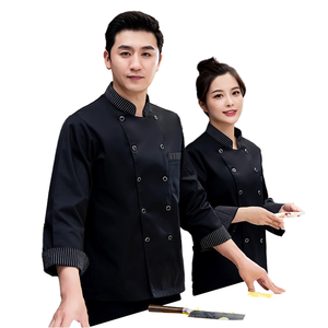 Uniformes de restaurant et de bar modernes personnalisables avec logo, design tendance à manches longues - Product Image 1