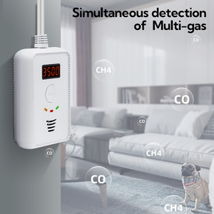 Yüksek kaliteli ev güvenlik yangın uyarısı karbondioksit Alarm kalite güvenlik sistemi ile LPG gaz dedektörü - Product Image 2