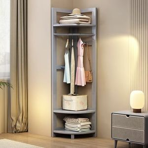 Armario <span class=keywords><strong>de</strong></span> Esquina <span class=keywords><strong>de</strong></span> <span class=keywords><strong>Madera</strong></span> Maciza <span class=keywords><strong>de</strong></span> Fábrica, Perchero <span class=keywords><strong>de</strong></span> Pie, Perchero Integrado, Armario <span class=keywords><strong>de</strong></span> Almacenamiento para Sala <span class=keywords><strong>de</strong></span> Estar y Dormitorio - Product Image 3