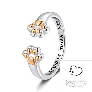 Fashionable Trendy <b>Cat</b> Paw Open <b>Ring</b>/Pinky <b>Ring</b> Brass Adjustable Jewelry for Men/Women Unisex Wedding Engagement Gift <b>Ring</b> - Product Image 2