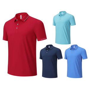 Polos de polo con cuello de corte suelto de tela elástica más vendidos, ajuste de golf para actividades al aire libre - Product Image 5