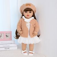 Poupée Reborn Russe de 55 cm en PVC Souple, Jouet Bébé Réaliste, Cadeau Populaire pour les Fêtes d'Enfants