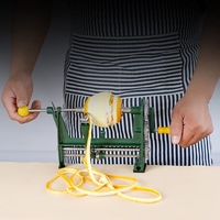 Éplucheur d'orange à manivelle, machine à éplucher les pommes, les pommes de terre et les kiwis, en acier inoxydable, gadgets de cuisine, facile à nettoyer, vert