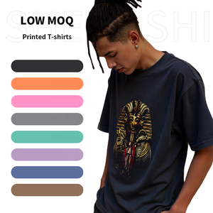 Camiseta Shengshi para hombre personalizada 320g Vintage Wash Trends de gran tamaño cuello redondo gimnasio suave con impresión personalizada camiseta al por mayor a granel para Unisex - Product Image 1