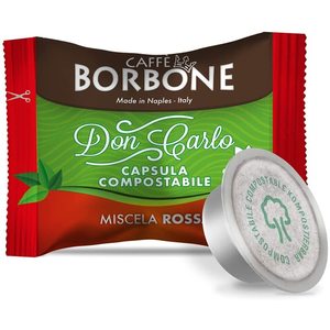 100 Capsule Compostabili Borbone Rosse Compatibili con Macchine per Espresso Manuali MODO MIO 0,15g/Capsula - Product Image 1
