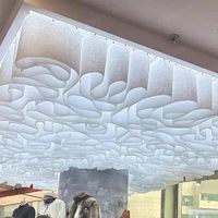 Hiasan Langit-langit Kertas Tyvek Tekstur Prancis Desain Awan untuk Dekorasi Mal, Jenis Bunga Pangui untuk Pernikahan