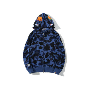 Productos para Dropshipping 2026: Sudadera con Capucha Unisex de Otoño Bapees Shark con Cremallera y Estampado de Letras, 100% Algodón Felpa, Estilo Casual Urbano - Product Image 5
