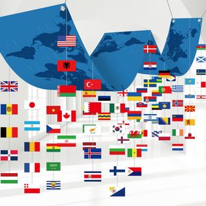 Prezzo di fabbrica decorazioni <span class=keywords><strong>mondo</strong></span> giochi di calcio in poliestere tutti i paesi <span class=keywords><strong>mappa</strong></span> <span class=keywords><strong>del</strong></span> <span class=keywords><strong>mondo</strong></span> Banner <span class=keywords><strong>con</strong></span> bandiera di stringa - Product Image 1