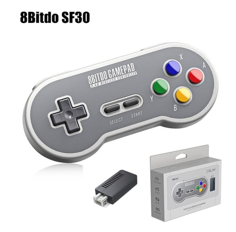 8BitDo SF30 kablosuz Gamepad ile 2.4G alıcı SNES/SFC klasik baskı USB oyun denetleyicisi ahududu PI N anahtarı PC