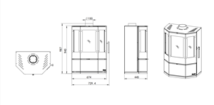 Stufa <span class=keywords><strong>a</strong></span> Legna Indipendente JOOCHEN per Riscaldamento Domestico, Caminetto per Soggiorno e Uso Interno - Product Image 5