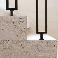 Dalles, carreaux et panneaux en travertin blanc de qualité supérieure pour escaliers, hôtels, villas, décoration intérieure, usage domestique, design moderne, pierres naturelles