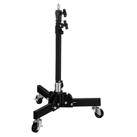 Support de trépied photo en métal avec roulettes, base robuste pour éclairage de studio et boîte à lumière