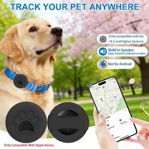 Dczsdjt Traceur intelligent pour animaux de compagnie, GPS Bluetooth, suivi en temps réel pour collier de chien, toutes races, silicone noir, compatible iOS - Product Image 2