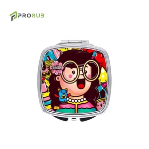 Prosub Wholesale Diy <strong>Design</strong> Sublimation Blank Make up <strong>Compact</strong> <strong>Mirror</strong> Sublimation Square Round Metal Cosmetic Pocket <strong>Mirror</strong> - Product Image 5