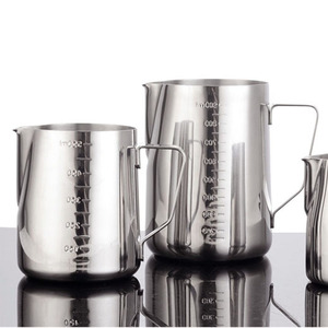 Tasse à <span class=keywords><strong>lait</strong></span> en acier inoxydable, <span class=keywords><strong>mousseur</strong></span> <span class=keywords><strong>pichet</strong></span> à <span class=keywords><strong>lait</strong></span> Durable, équipement pour café et thé, 100/150/200/350/600/1000ml - Product Image 1