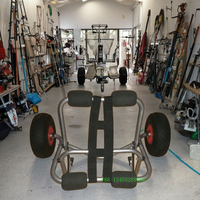 Chariot en aluminium pliable en acier inoxydable pour canoë et kayak, pour des outils pratiques de transport en bateau