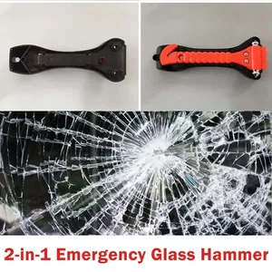 Outil d'évacuation d'urgence 2-en-1 en métal pour voiture, brise-vitre en acier et coupe-ceinture de sécurité dissimulé pour le sauvetage en cas d'incendie et de submersion - Product Image 5