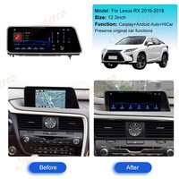 Radio de coche con sistema Linux de 10,25/12,3 pulgadas para Lexus RX 2016-2018, navegación GPS, reproductor Multimedia estéreo, unidad principal de Audio y DVD