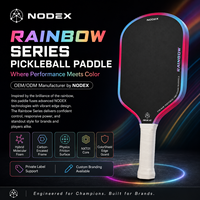 Raquette de pickleball en fibre de carbone thermoformée T700 de haute qualité, design arc-en-ciel, personnalisée en usine, conforme aux normes USAPA