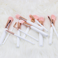 LS Brush Make up Set White Kit de pinceaux de maquillage de luxe Kit de gros manche en bois Private Label Foundation Pinceaux de maquillage cosmétique