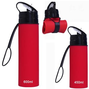 Collapsible <b>Water</b> Bottle Reusable BPA FREE Silicone Foldable <b>Water</b> Bottles With Carabiner Red Leakproof <b>Water</b> Jug for Travel Gym - Product Image 1